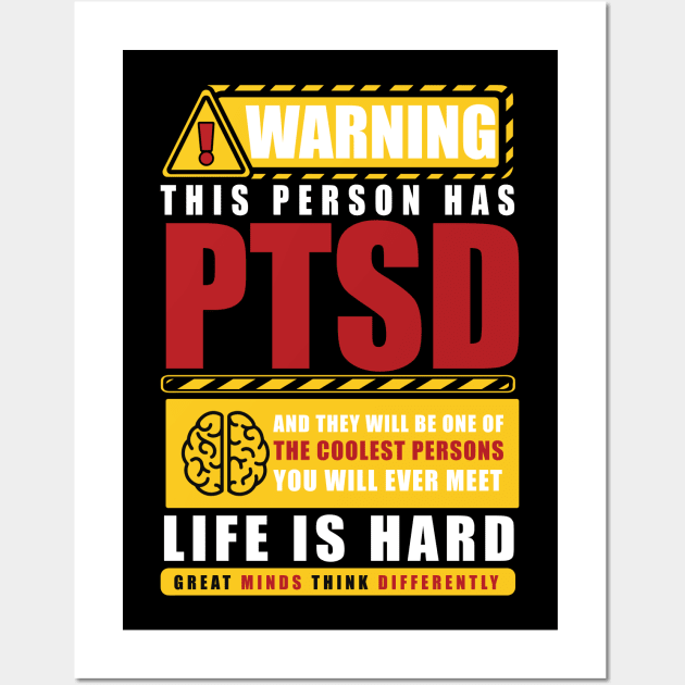 WARNING THIS PERSON HAS PTSD Wall Art by remerasnerds